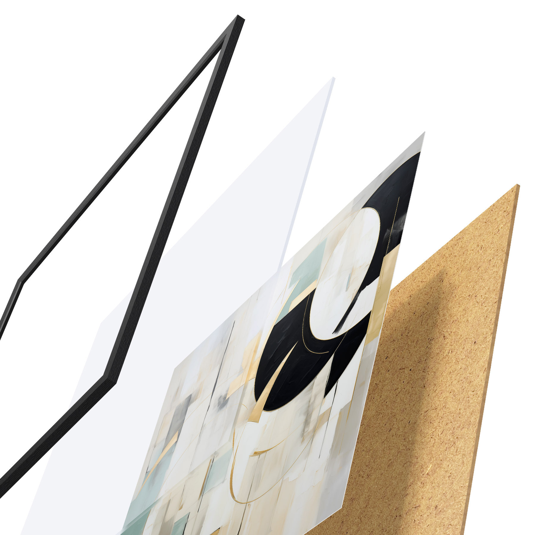 Poster Abstracția geometrică, imitația picturii f50074