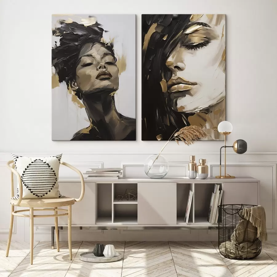 Tablouri Portret abstract de femeie, imitație de pictură m30781