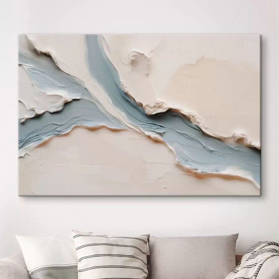 Tablouri Design abstract cu efect de curgere albastră s49953