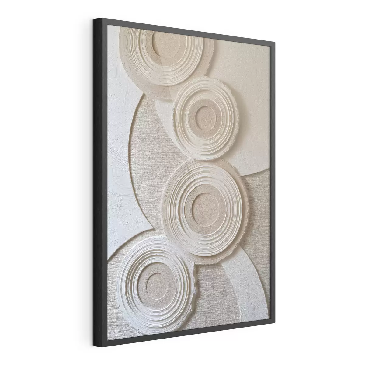Poster Compoziție abstractă cu cercuri și efect de relief f49955