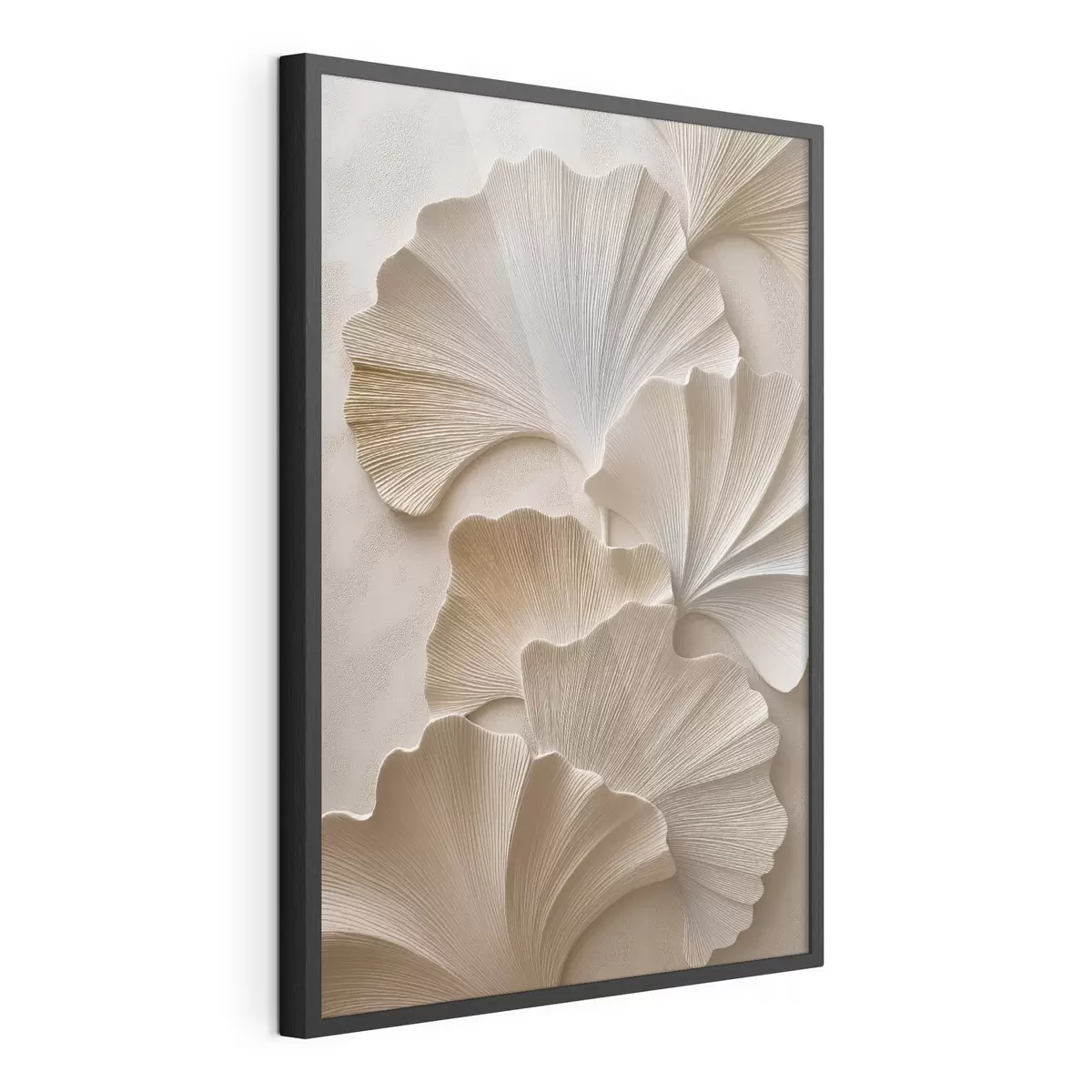 Poster Frunze în nuanțe neutre delicate, cu efect de relief f49960