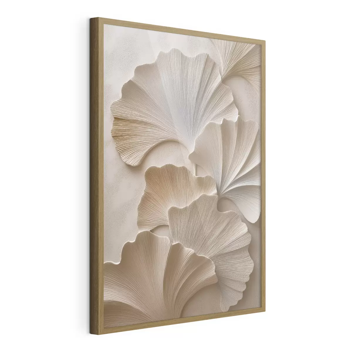Poster Frunze în nuanțe neutre delicate, cu efect de relief f49960