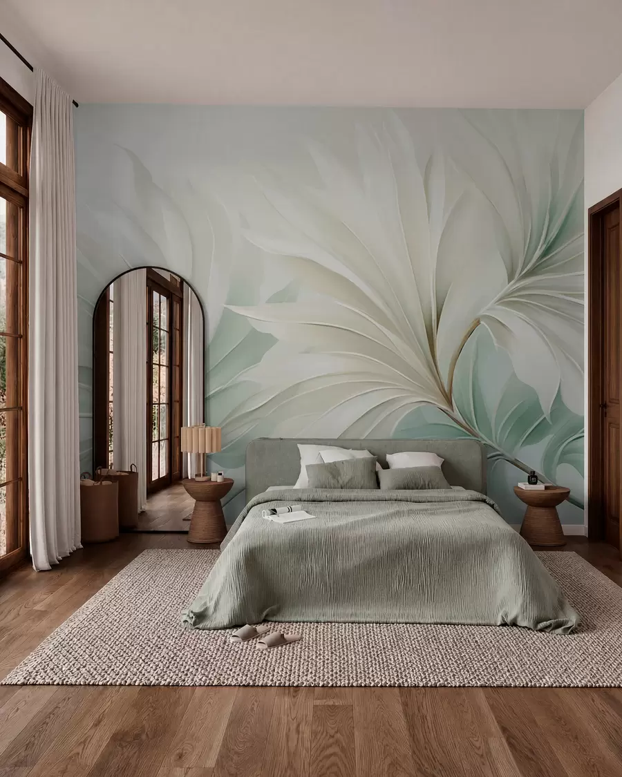 fototapet Frunze tropicale ascuțite w05792