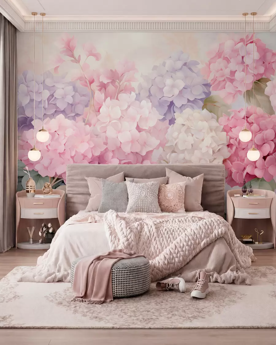 fototapet Flori de hortensie w05796