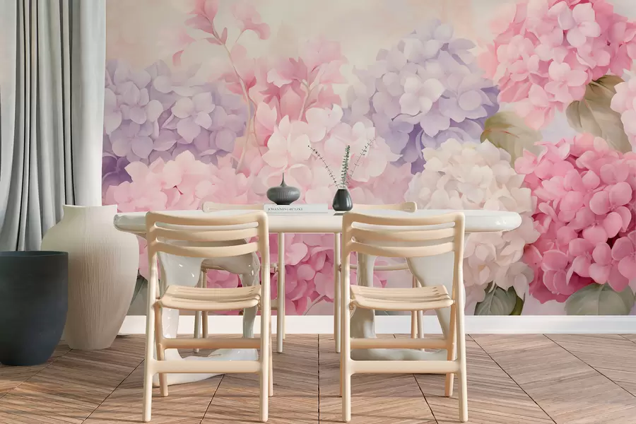 fototapet Flori de hortensie w05796