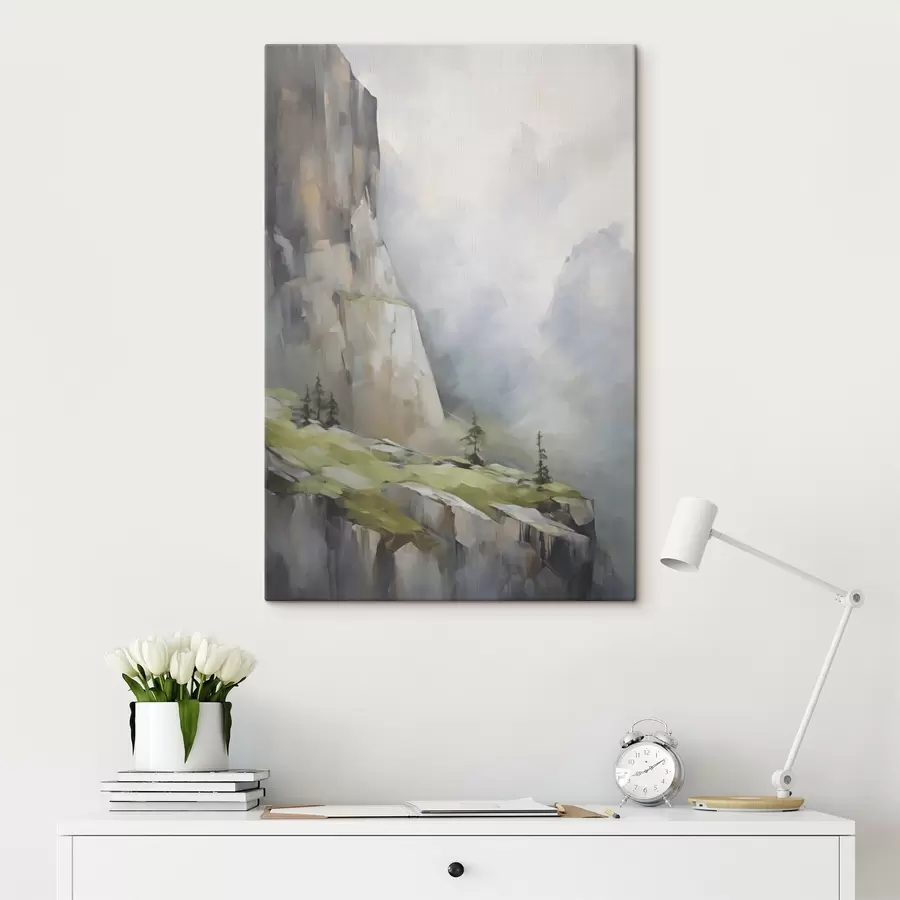 Tablouri Peisaj montan, imitație de pictură s50135