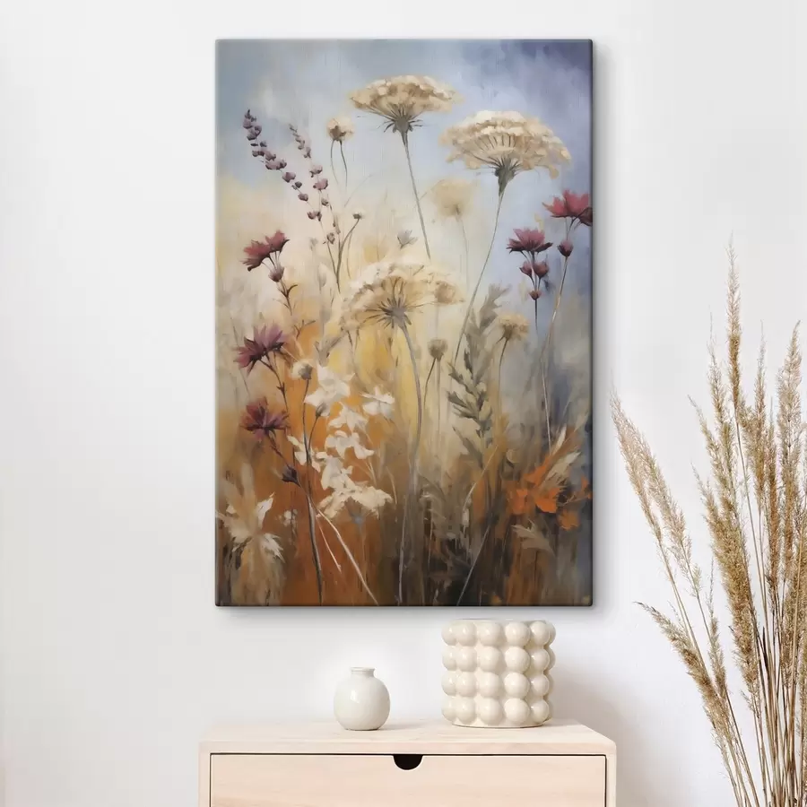 Tablouri Flori sălbatice și ierburi, imitație de pictură s50144