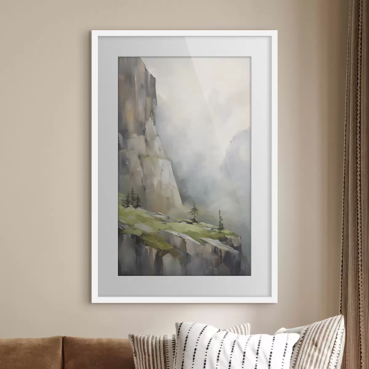Poster Peisaj montan, imitație de pictură f50135