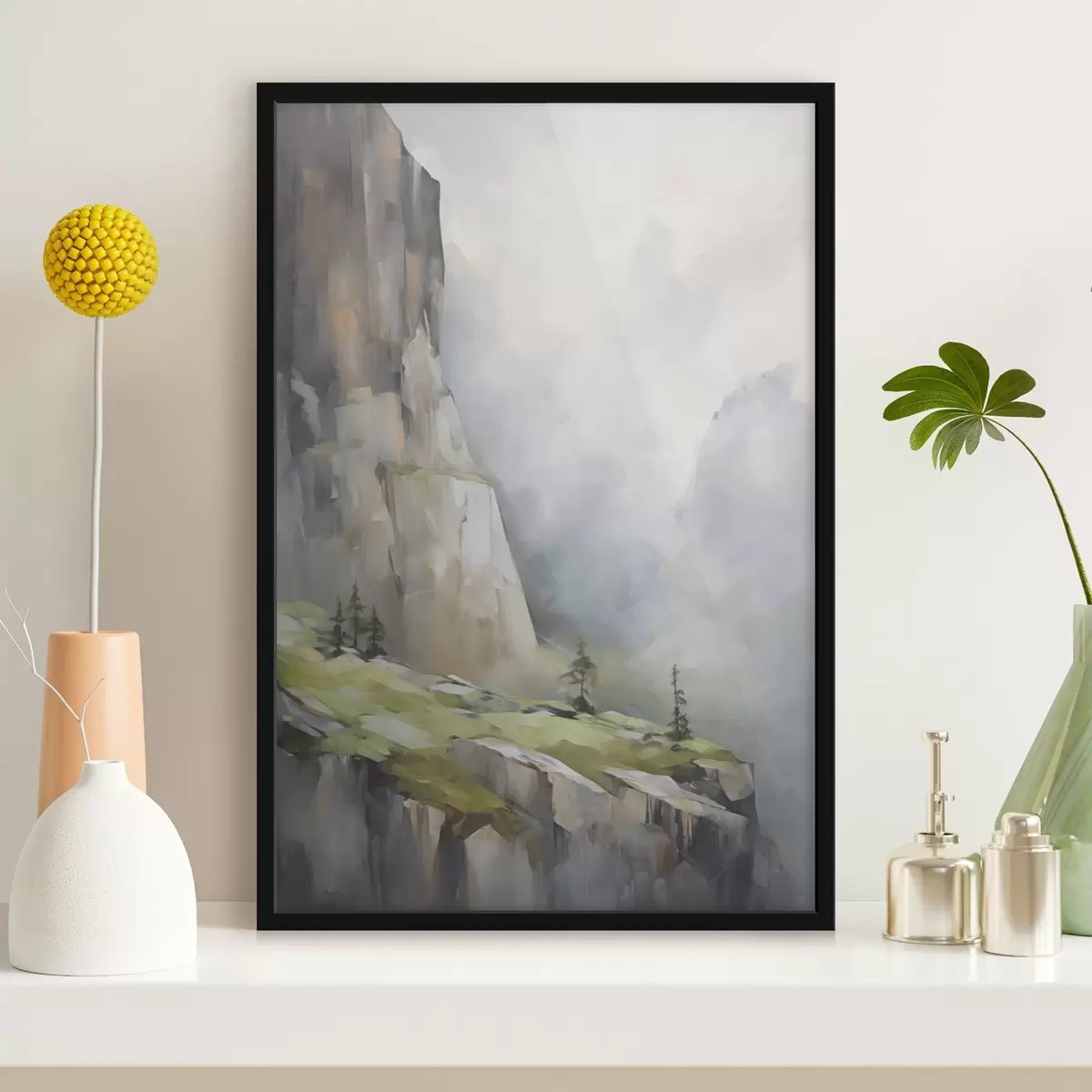 Poster Peisaj montan, imitație de pictură f50135