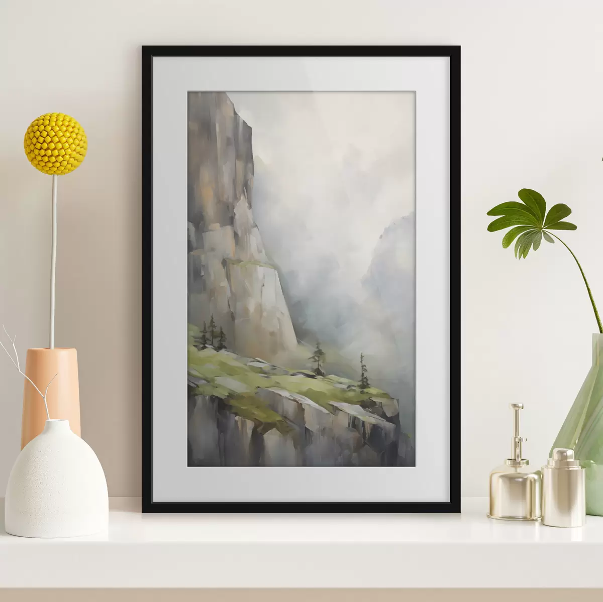 Poster Peisaj montan, imitație de pictură f50135