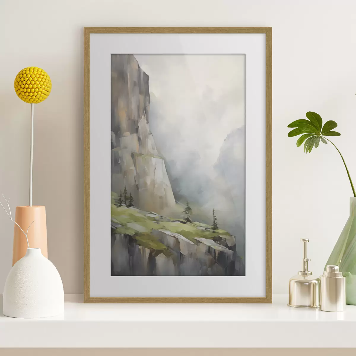 Poster Peisaj montan, imitație de pictură f50135