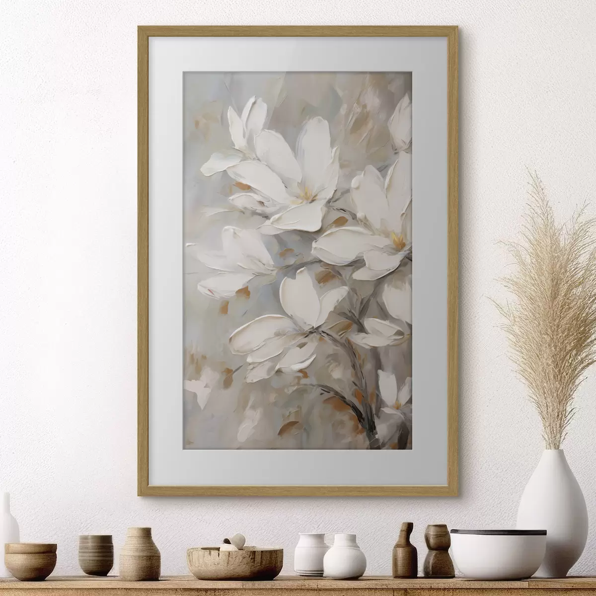 Poster Flori abstracte, imitație de pictură f50138