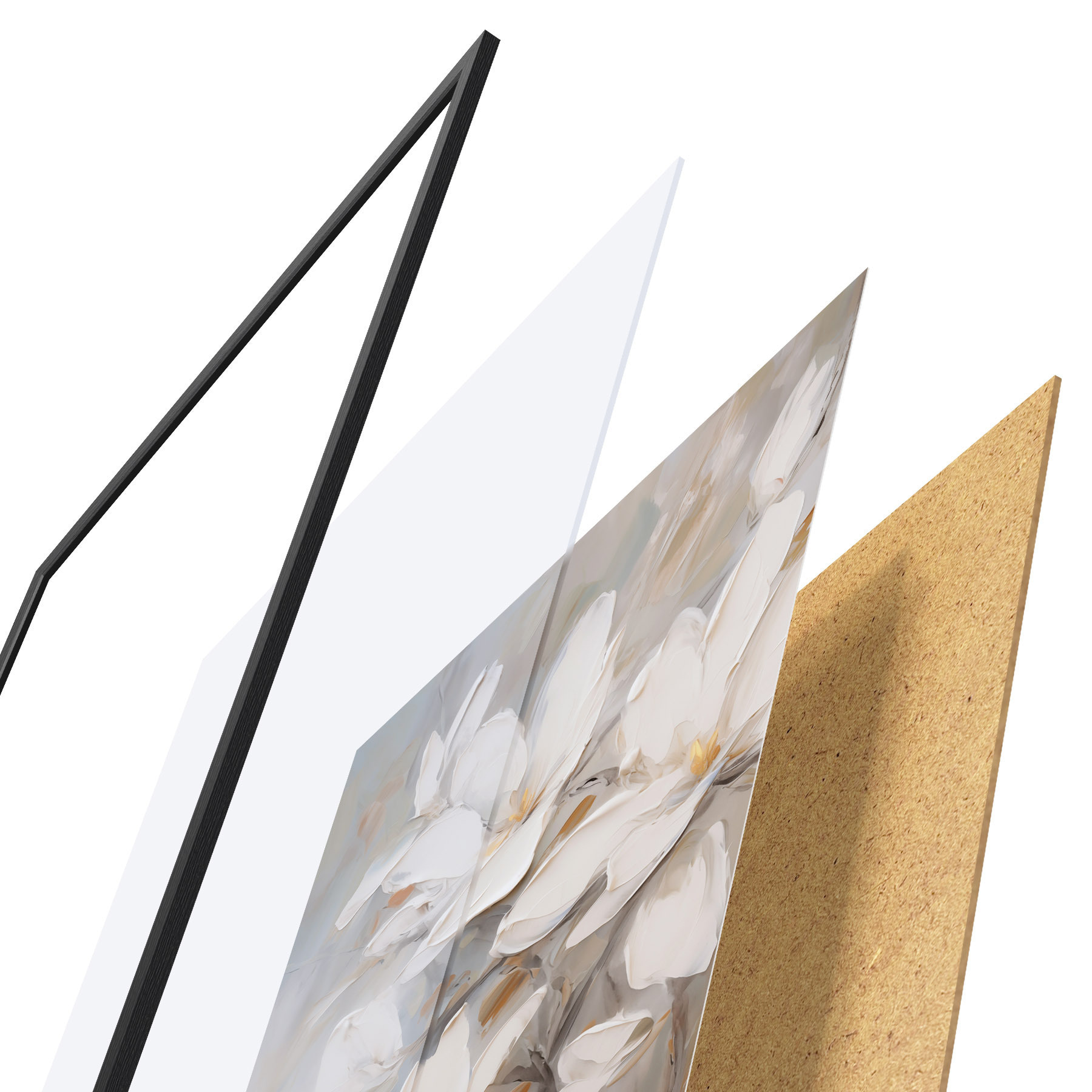 Poster Flori abstracte, imitație de pictură f50138