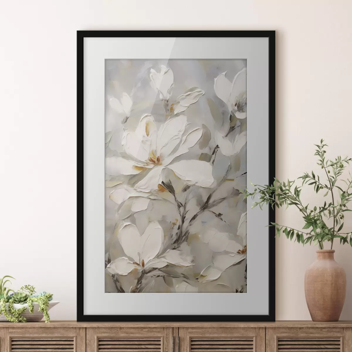Poster Flori abstracte, imitație de pictură f50139