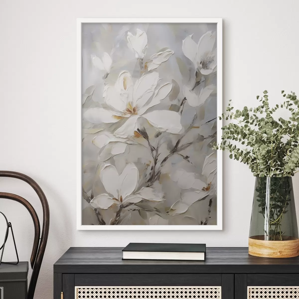 Poster Flori abstracte, imitație de pictură f50139