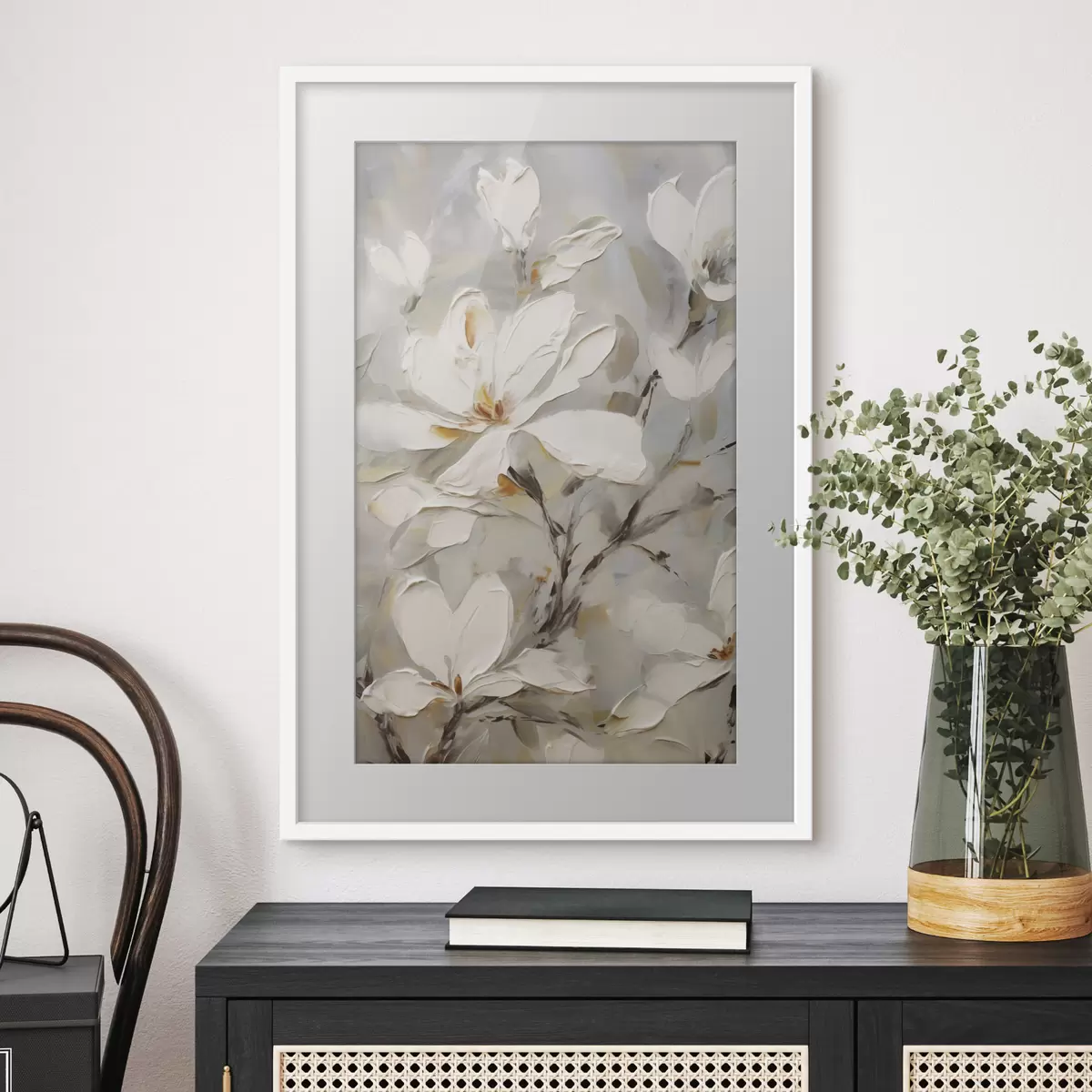 Poster Flori abstracte, imitație de pictură f50139