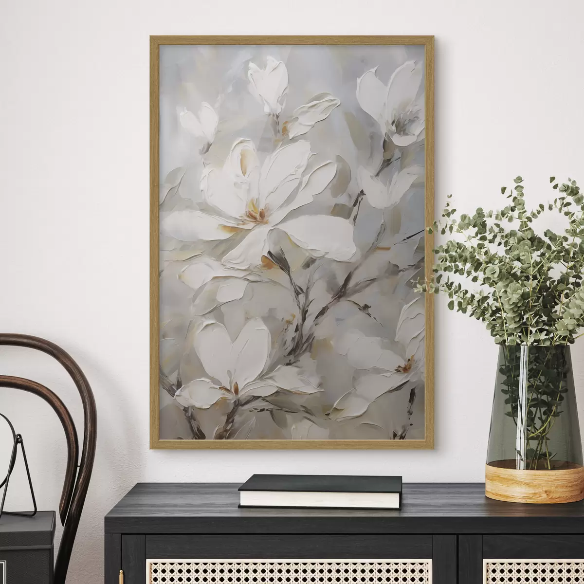 Poster Flori abstracte, imitație de pictură f50139