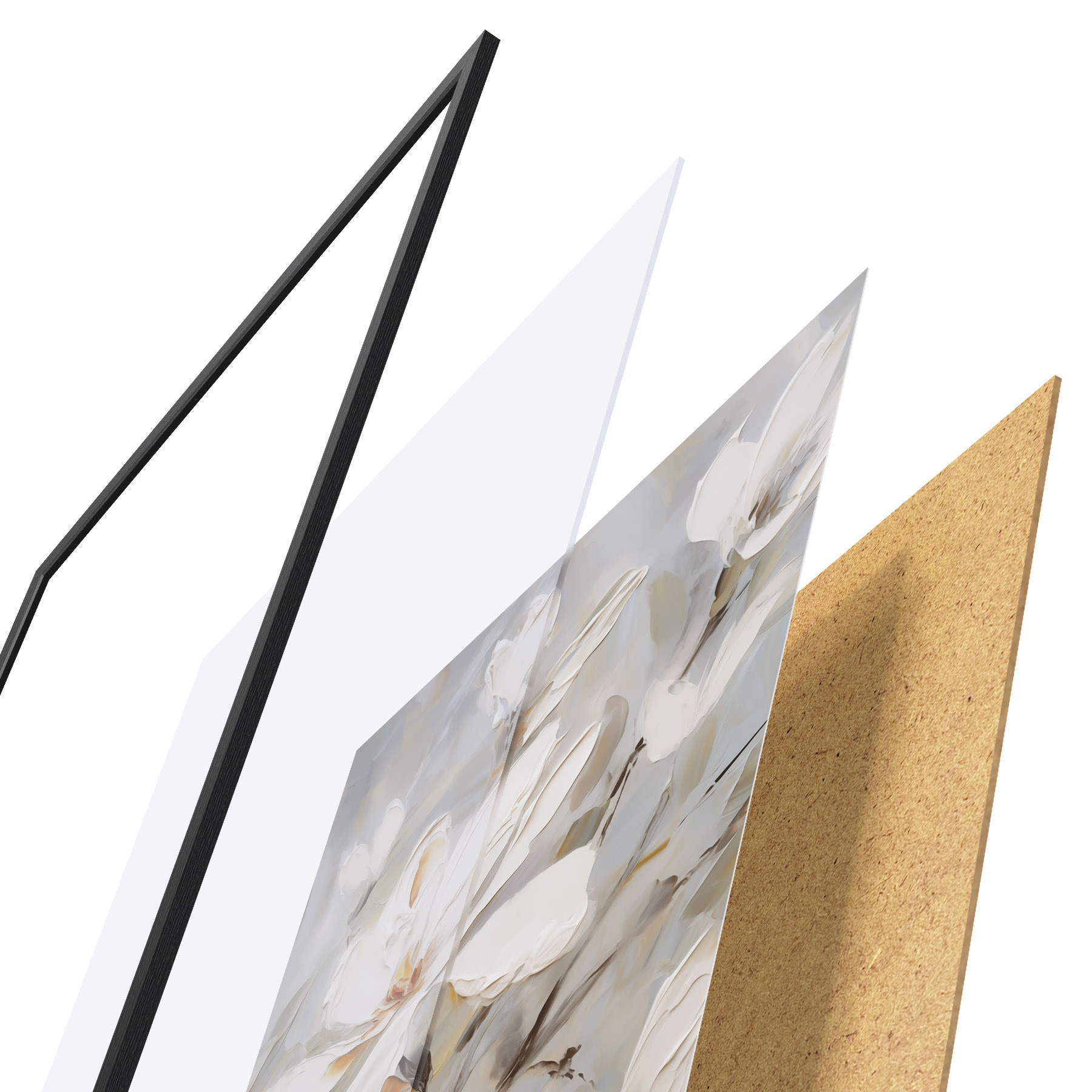 Poster Flori abstracte, imitație de pictură f50139