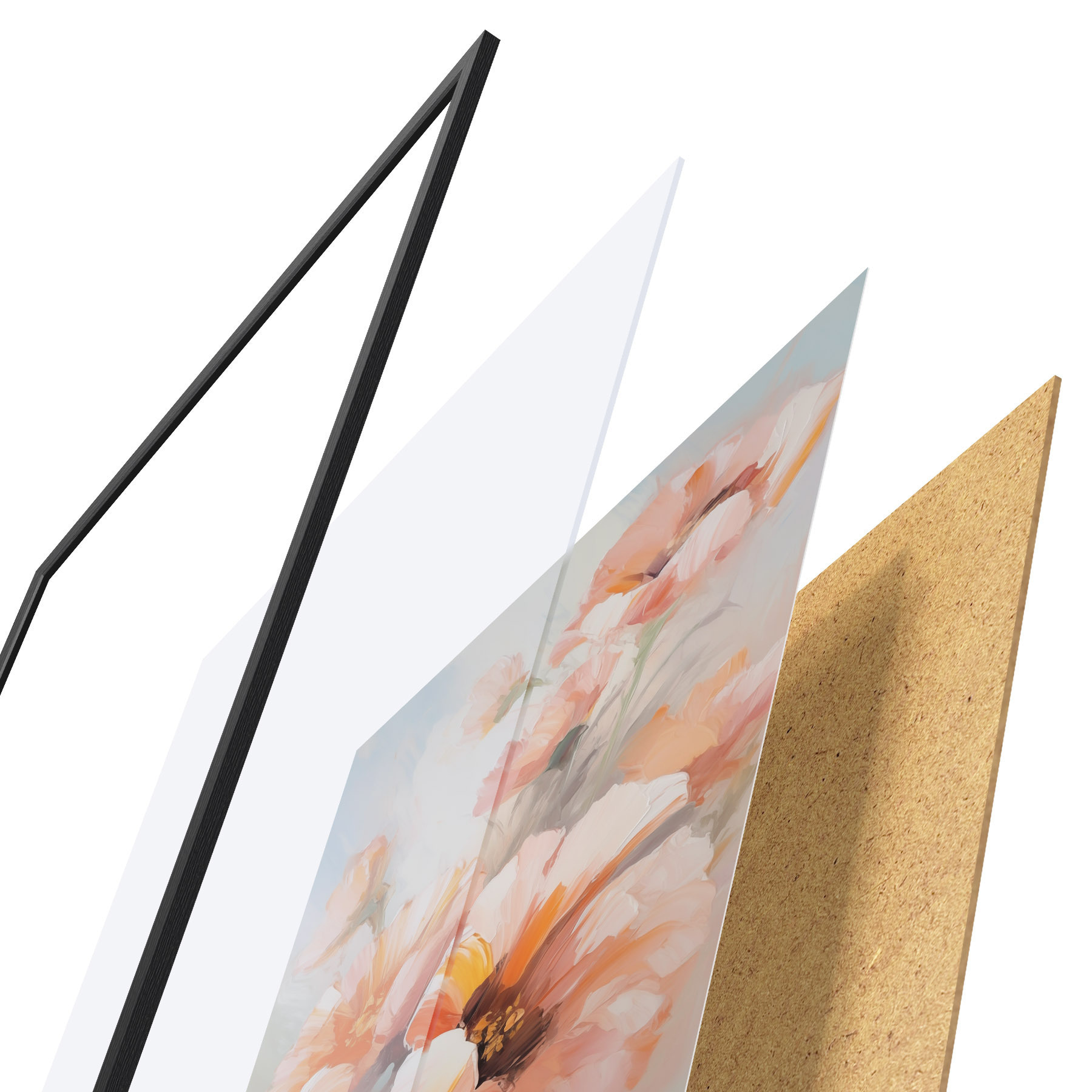 Poster Flori delicate, imitație de pictură f50140