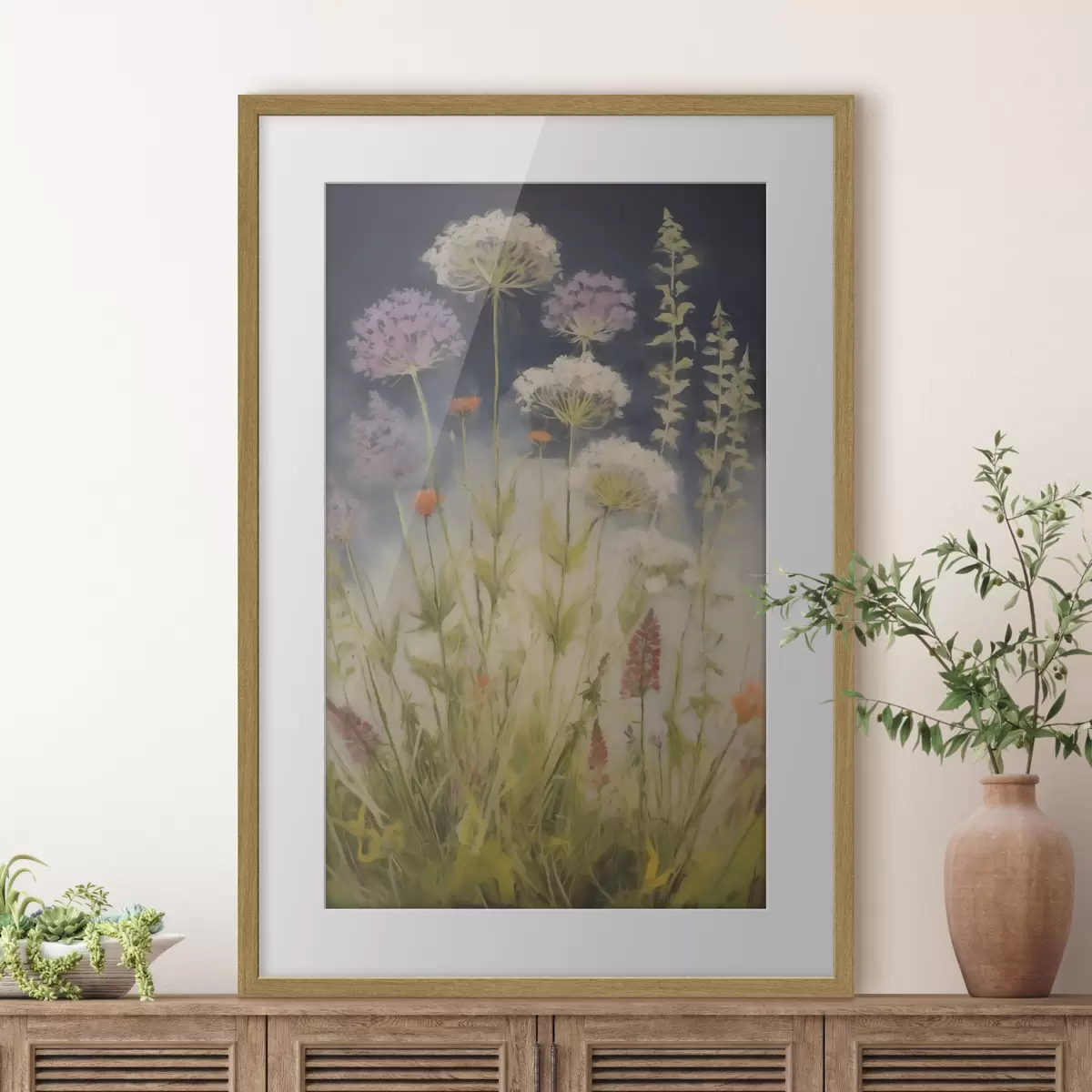 Poster Ierburi de câmp, imitație de pictură f50143