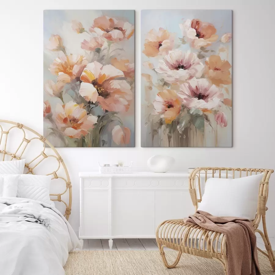 fototapet Flori delicate, imitație de pictură m30806