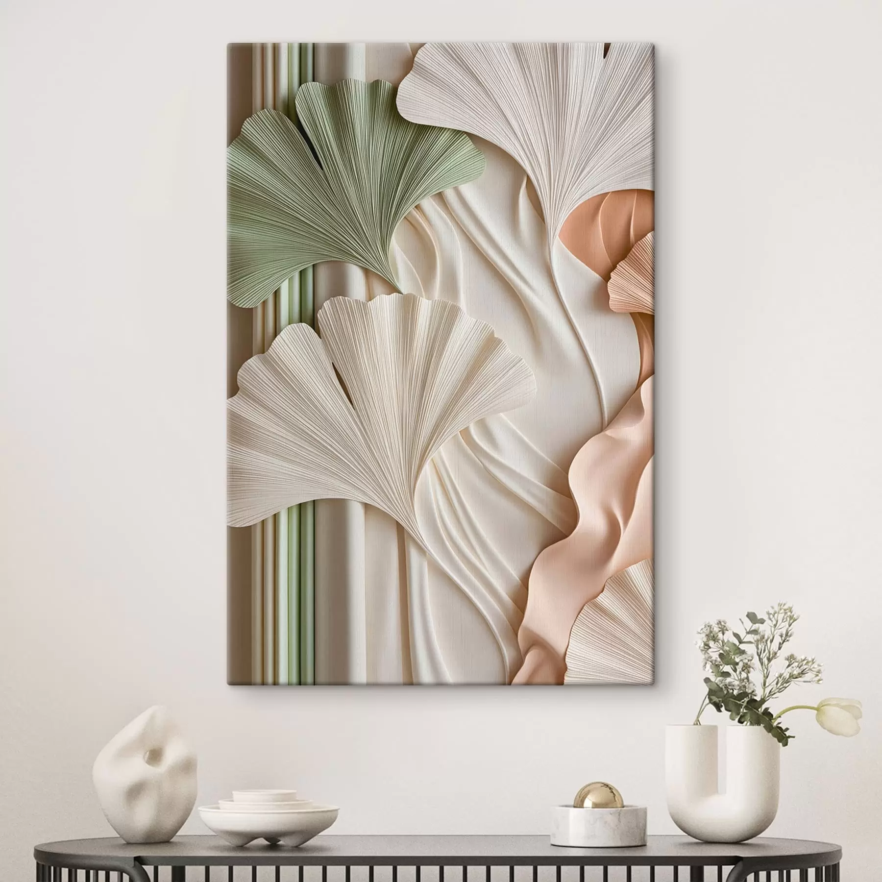 Tablouri Frunze de ginkgo în stil abstract s50085