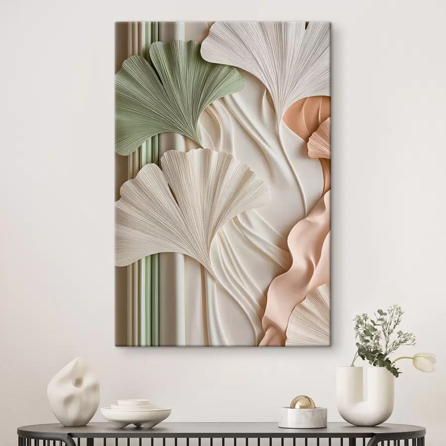Tablouri Frunze de ginkgo în stil abstract s50085