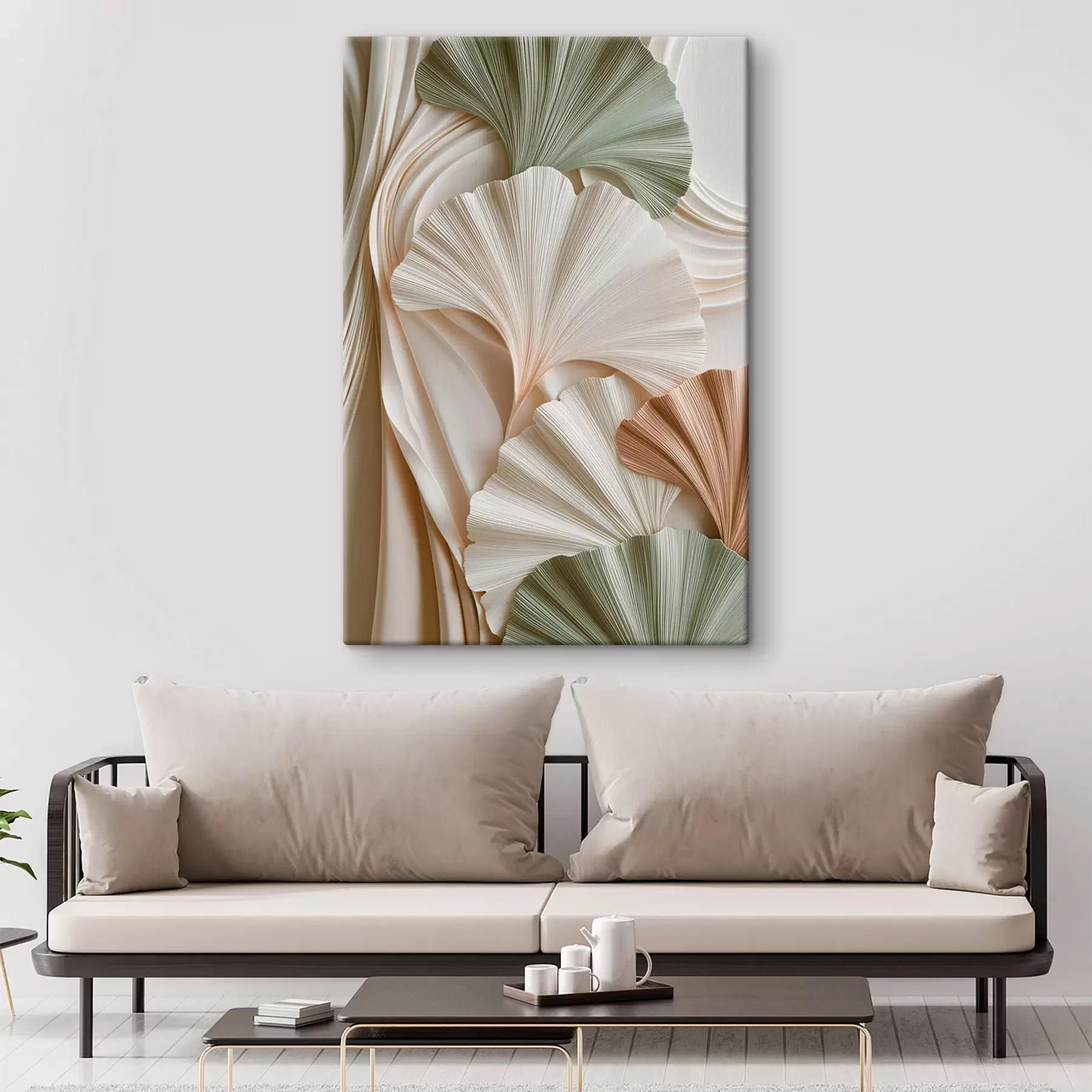 Tablouri Frunze de ginkgo în stil abstract s50086