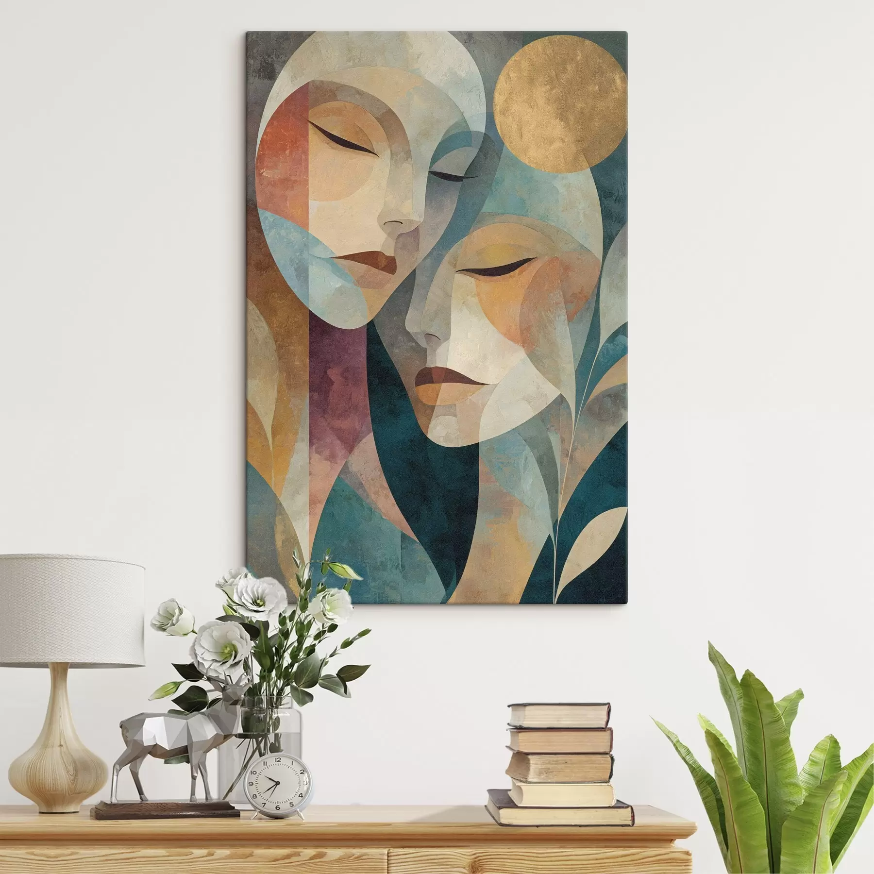 Tablouri Un portret etnic abstract al a două femei s49940