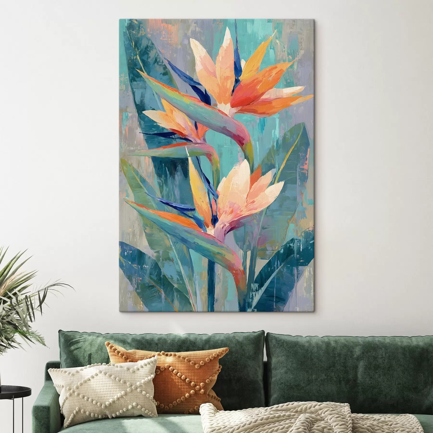 Tablouri O strelitzia plină de viață, redată într-un stil pictural s50151