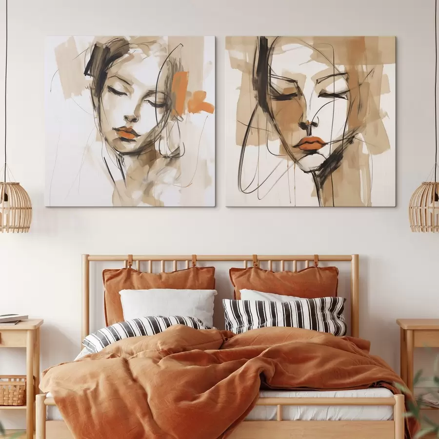 Tablouri Portret abstract, imitație de pictură m30819 