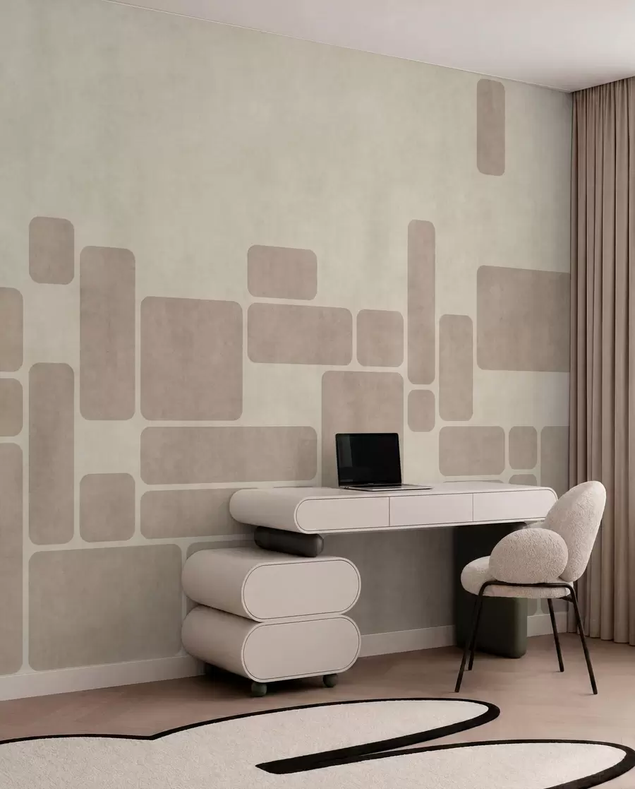 fototapet Model geometric cu dreptunghiuri rotunjite w05141