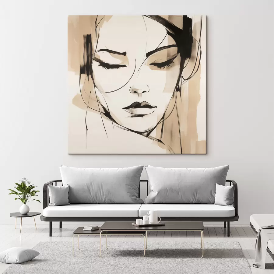 Tablouri Portret abstract al unei fete s50244