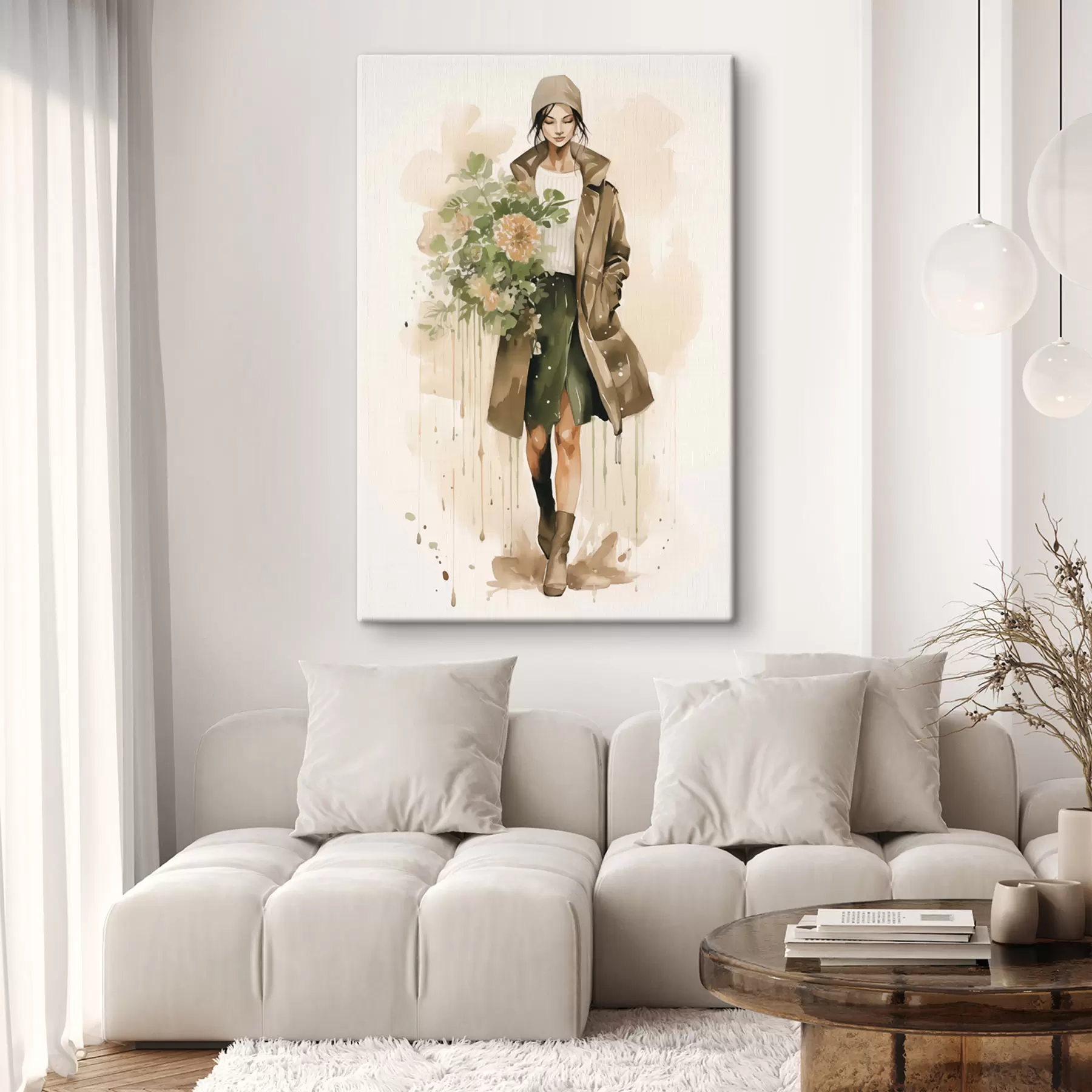 Tablouri Femeie cu flori s50247