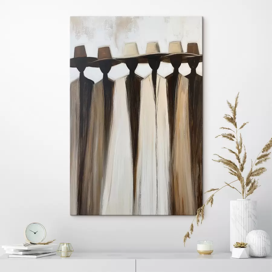 Tablouri Figuri abstracte cu pălării s50248