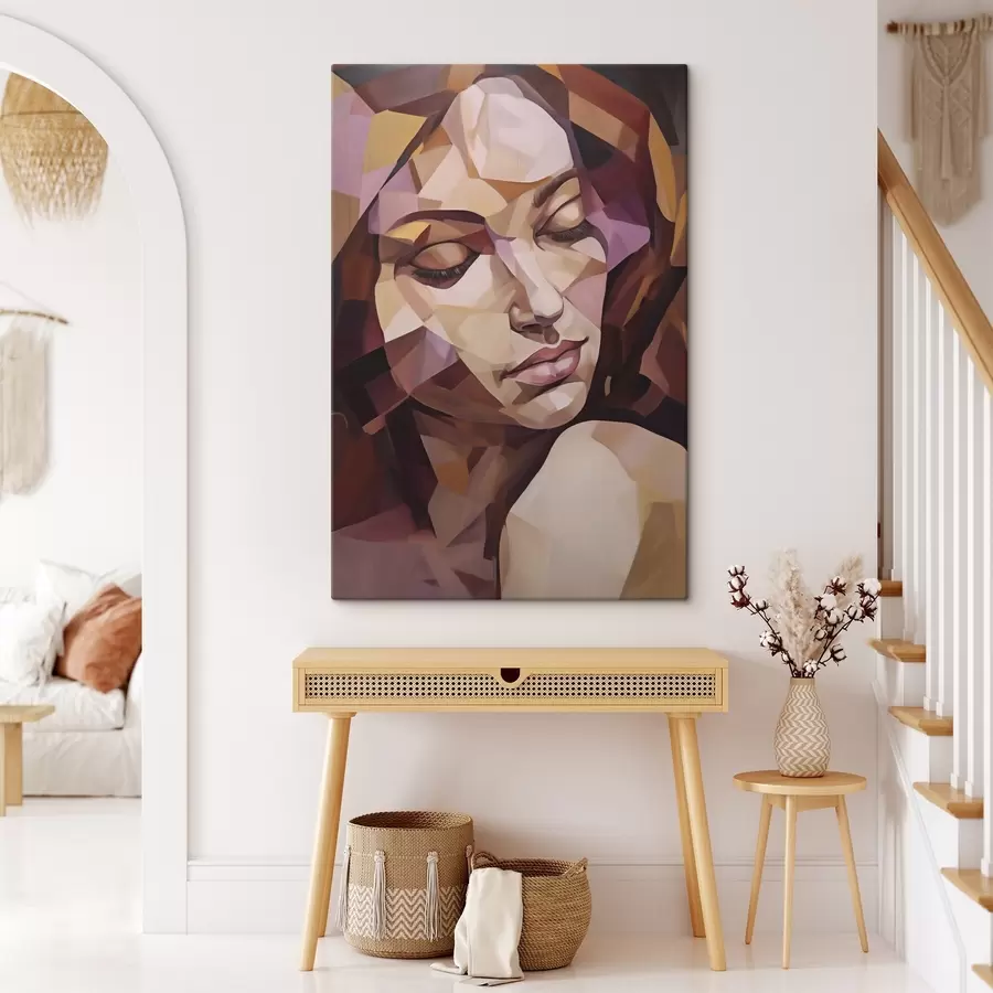 Tablouri Portret abstract de femeie, imitație de pictură s50271