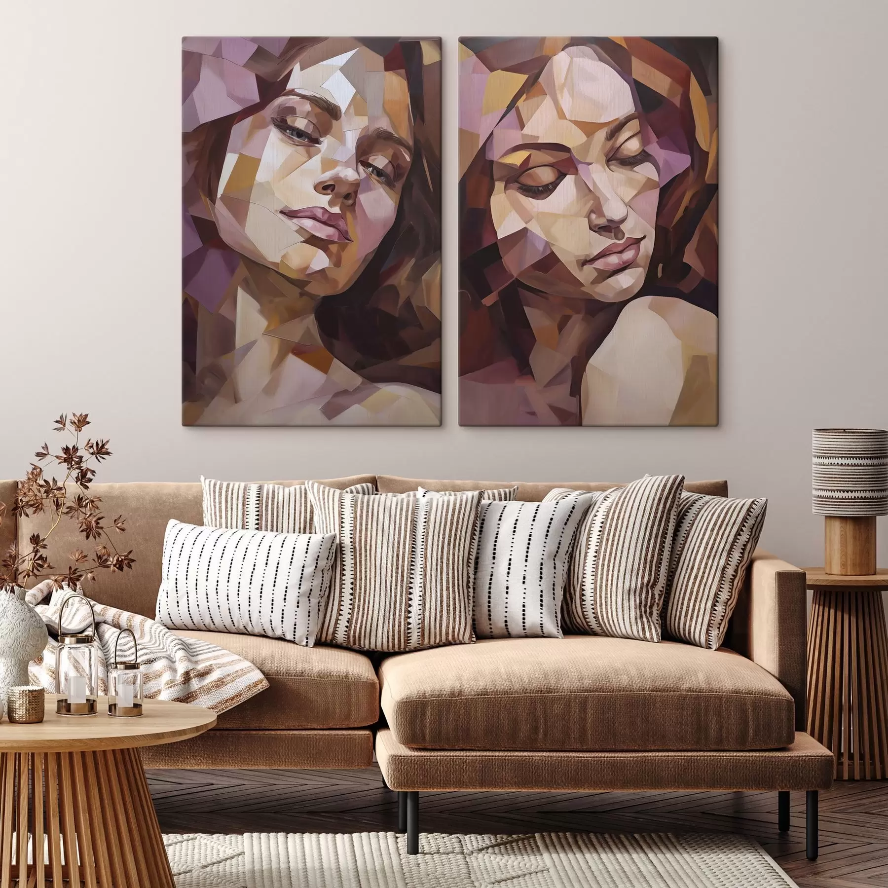 Tablouri Portret abstract de femeie, imitație de pictură m30862