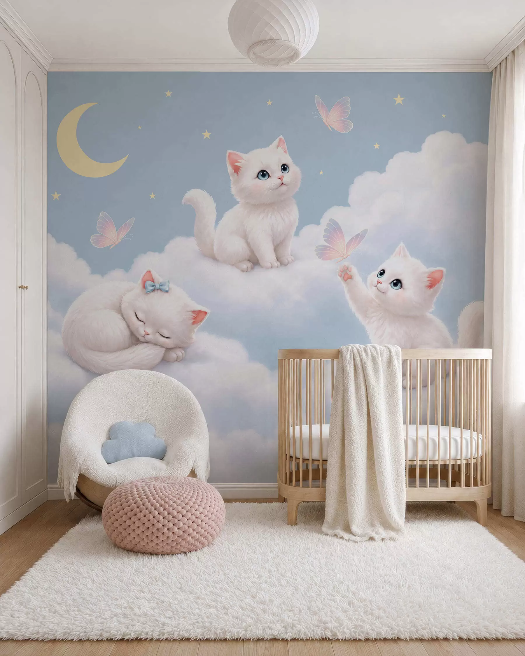 fototapet Pisicuțe printre nori w05841