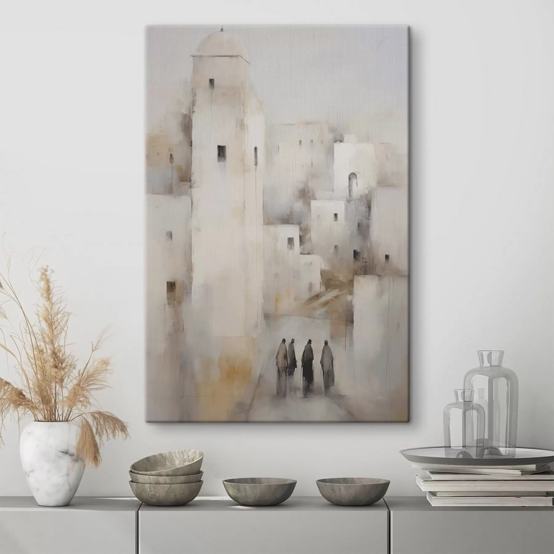 Tablouri Oraș abstract antic, imitație de pictură s50409