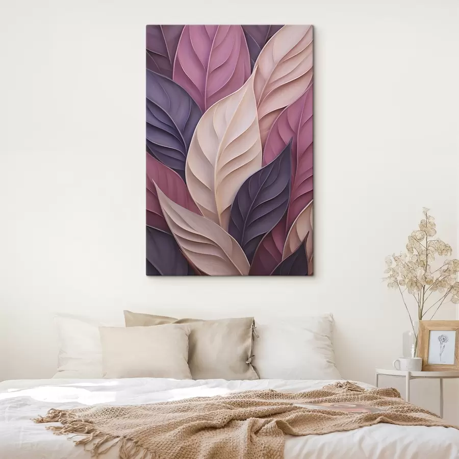 Tablouri Abstracție cu linii netede, care imită frunzele s50410