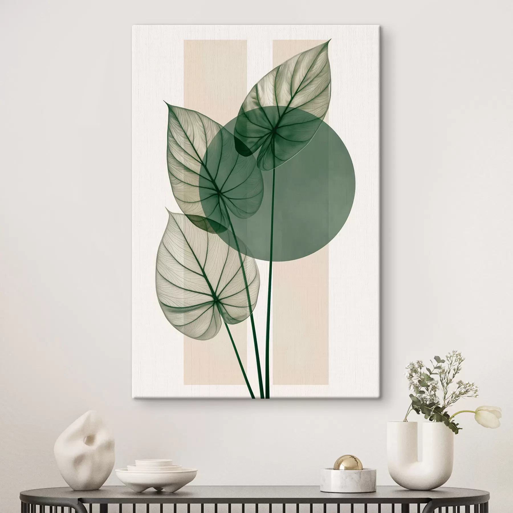 Tablouri Abstracție cu frunze delicate s50368