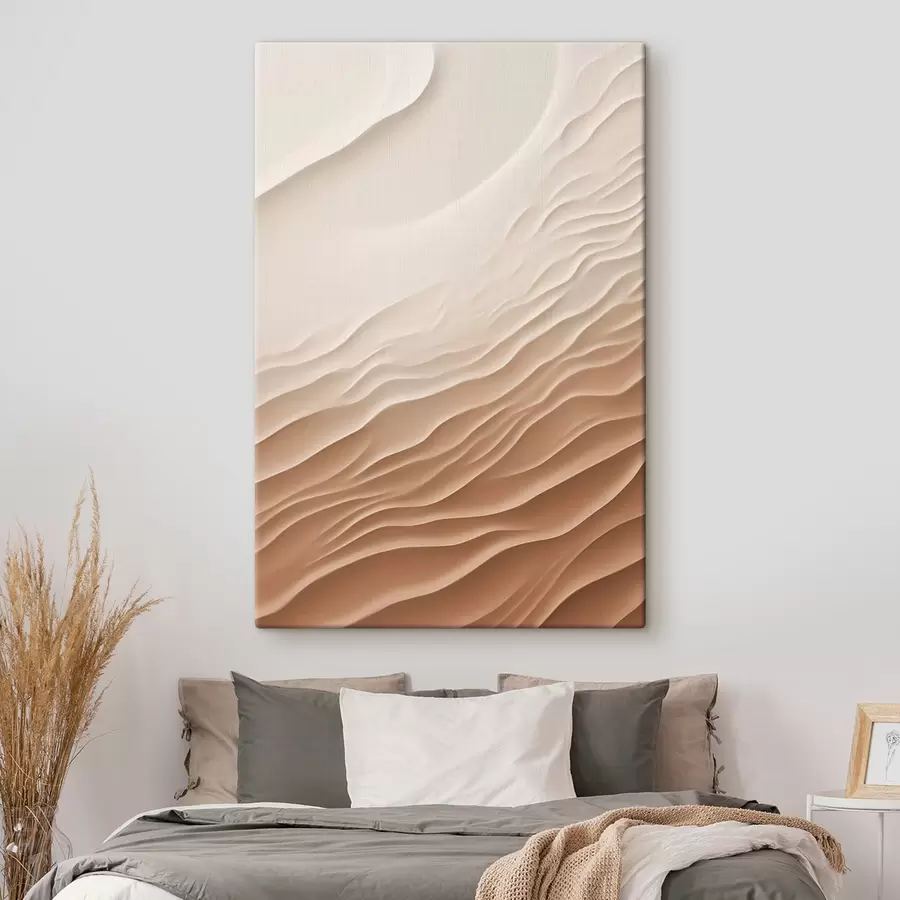 Tablouri Dune de nisip abstracte într-un deșert, cu curbe și texturi fine și fluide s50615