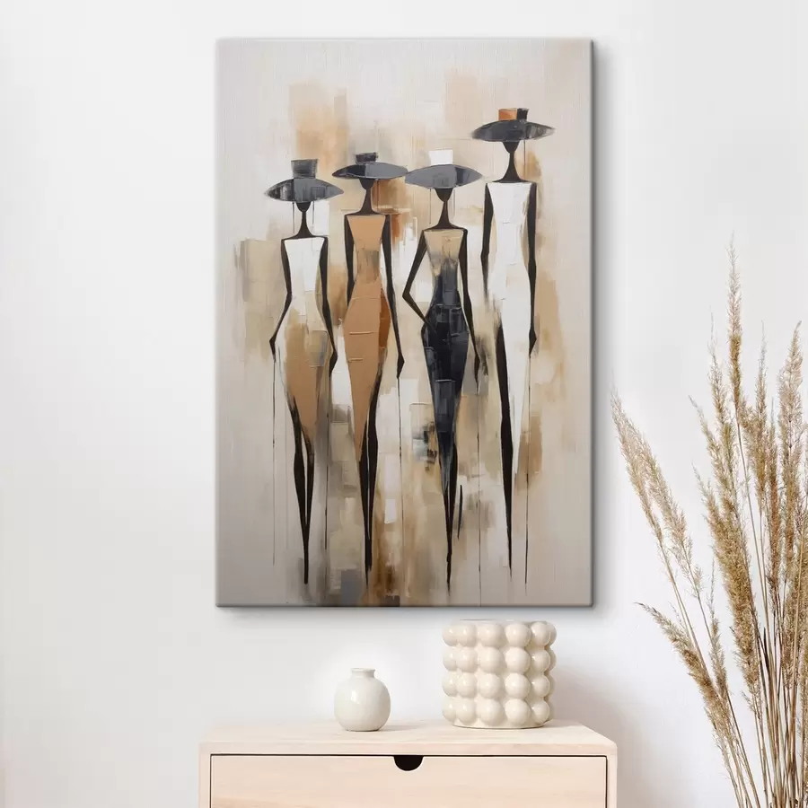 Tablouri Siluete abstracte ale unor persoane, imitație de pictură s50665
