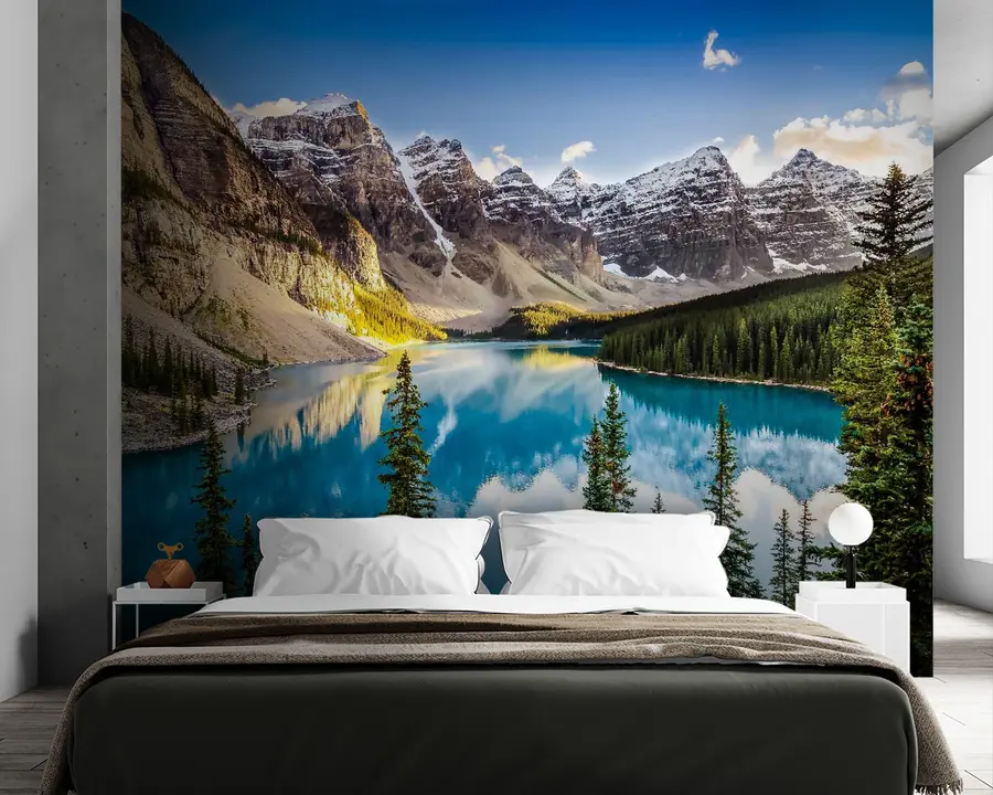 fototapet Lacul oglindă de la poalele muntelui u58602