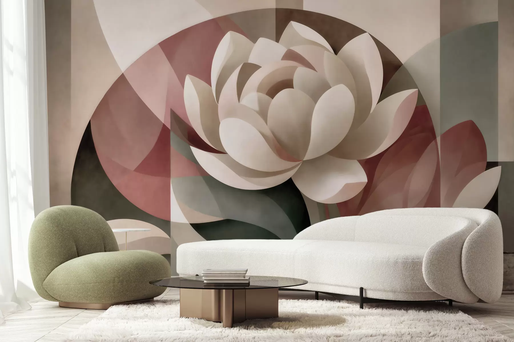 fototapet Geometrie florală w10035
