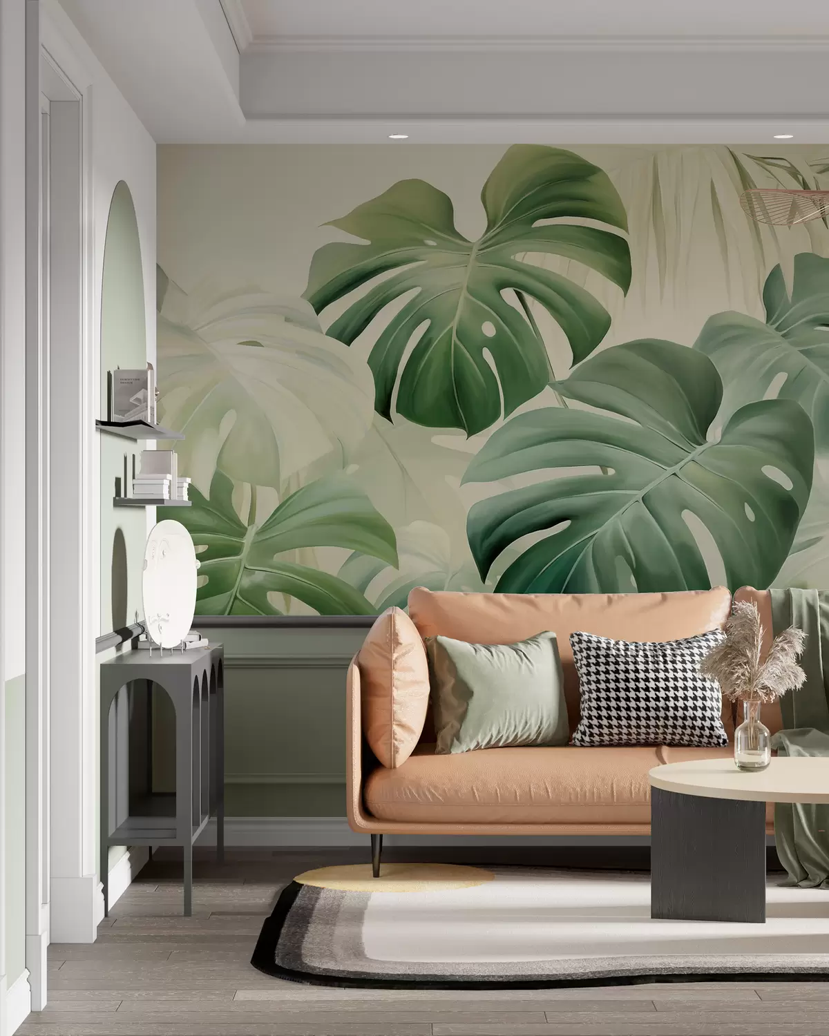 fototapet Monstera în verde w05909