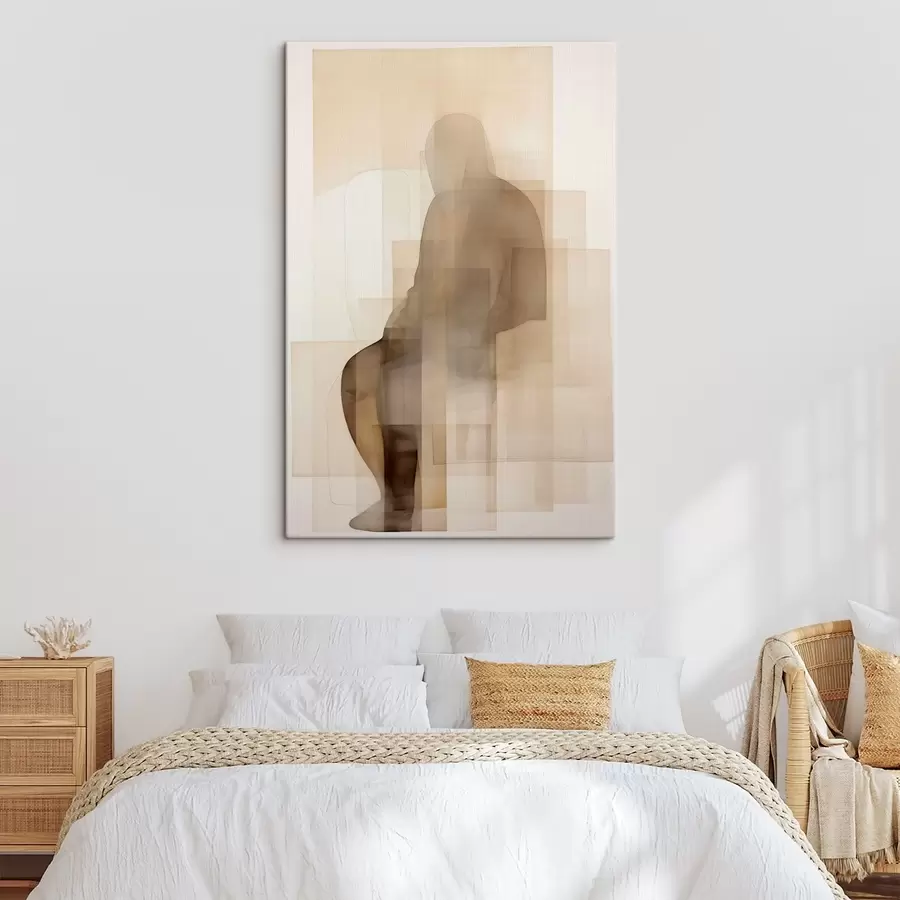 Tablouri Figură abstractă așezată, pictură în stil imitație s50769