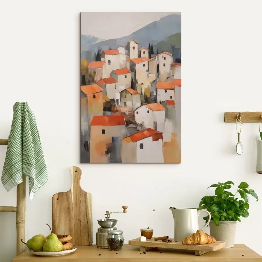 Tablouri Case abstracte, imitație a unui tablou s50771
