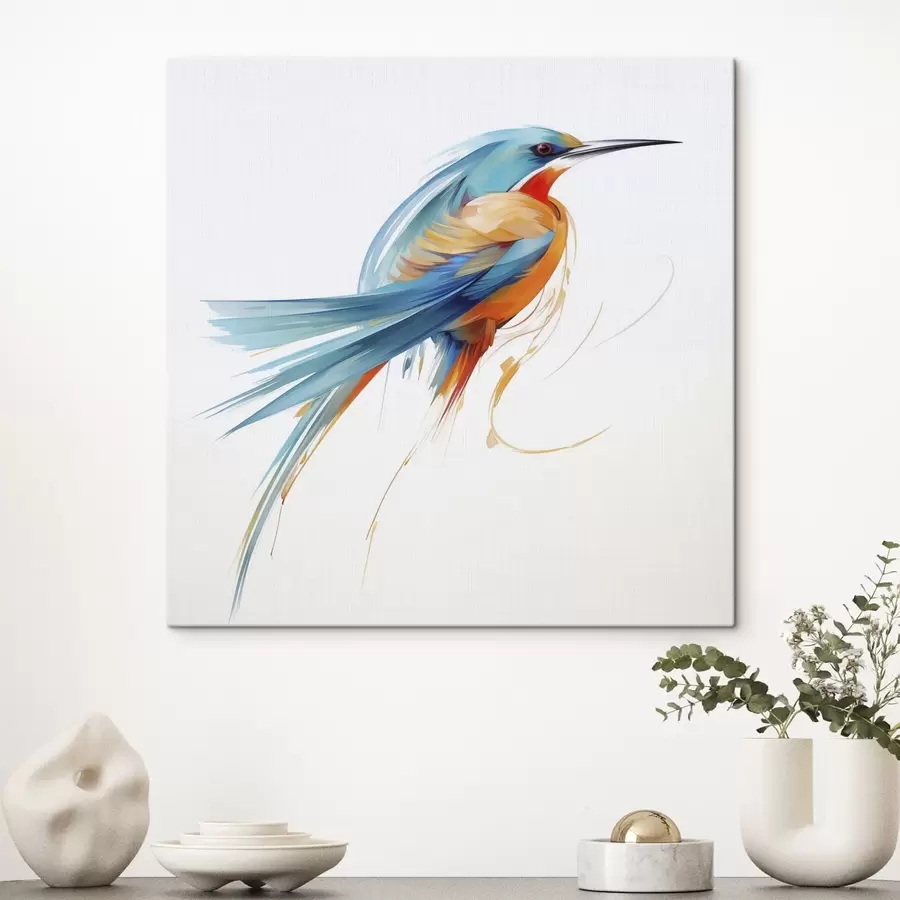 Tablouri Pasăre abstractă, imitație după un tablou s50782