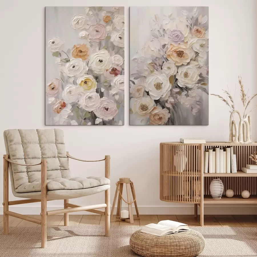 Tablouri Flori abstracte, imitație după un tablou m31004